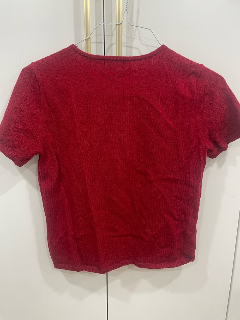 Liz Claiborne Deep Red Short Sleeve Knit Top - Picture 3 of 3
